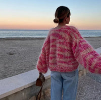 Cavalli™ | Striped Long Sleeve Handmade Cardigan Sweater