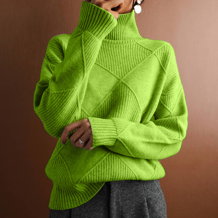 Lucia™ | Rollkragenpullover aus gestricktem, lockerem Pullover