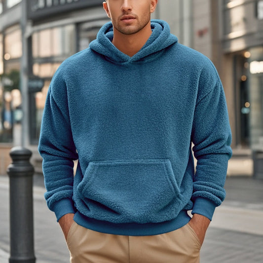New Men's Double-sided Velvet Loose Sweater