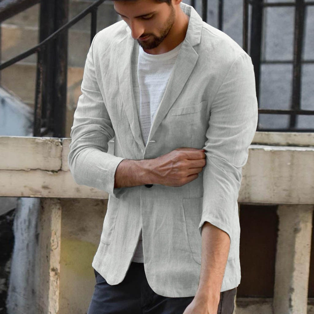 Benetton™ | Blazer aus Baumwolle und Leinen