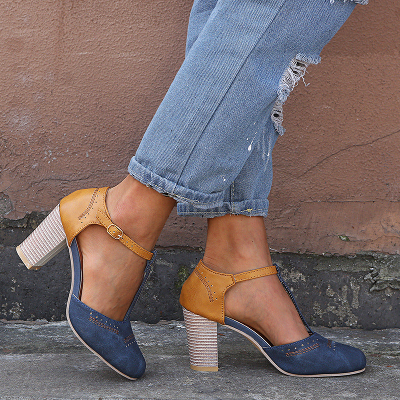 Belle | Vintage T-Strap Sandals