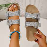 SparkleStep Double Buckle Sandals