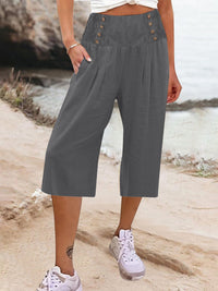 Hillevi Cotton & Linen Cropped Summer Pants