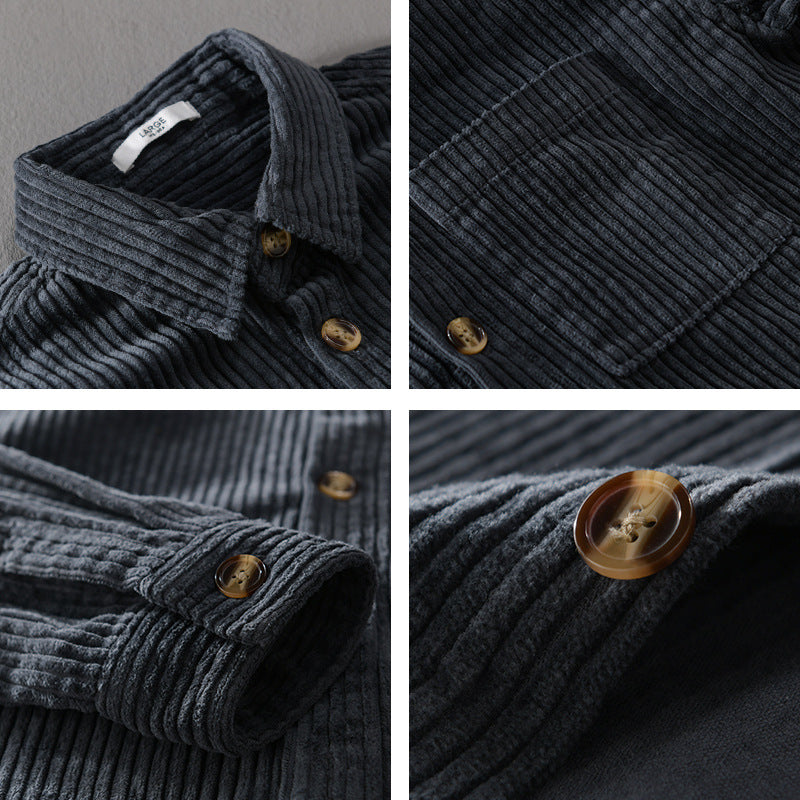 Cordura | Men's Retro Corduroy Long-Sleeve Shirt