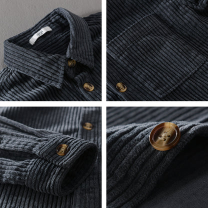 Cordura | Men's Retro Corduroy Long-Sleeve Shirt