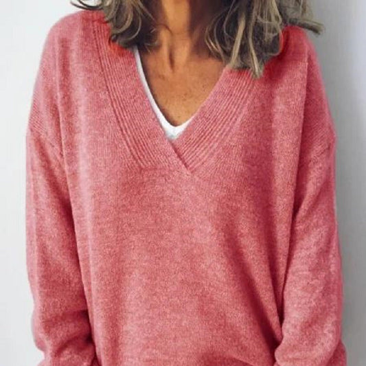 Xenia™ | Lockerer Pullover mit V-Ausschnitt