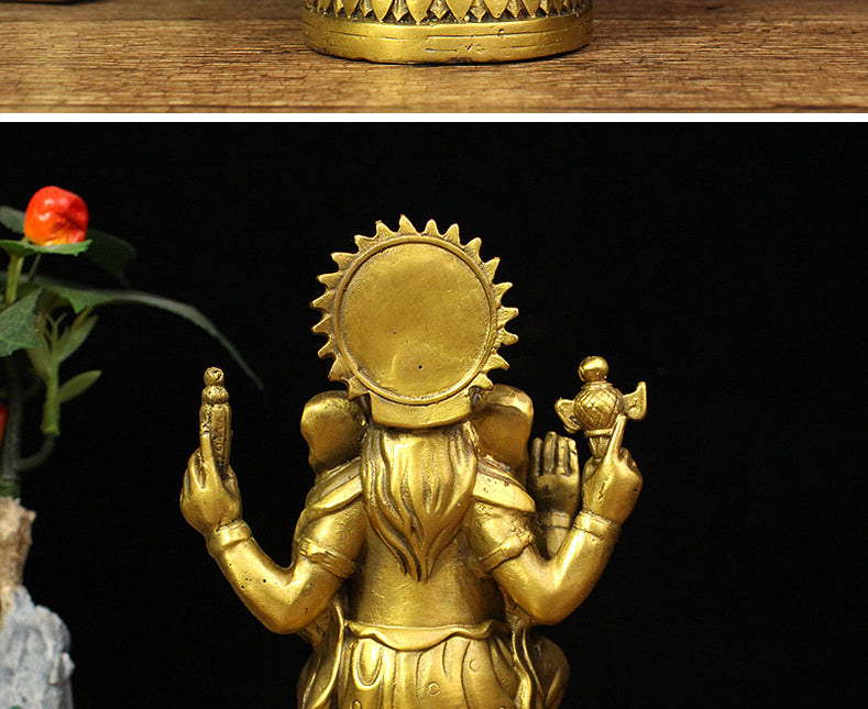Divine Protector Bronze Ganesha Idol