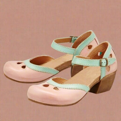 Berta | Mixed Colors Buckle Strap Sandals