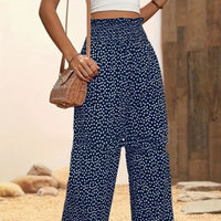 Polka Dot High Waist Straight-Leg Women's Trousers – Comfy Fit