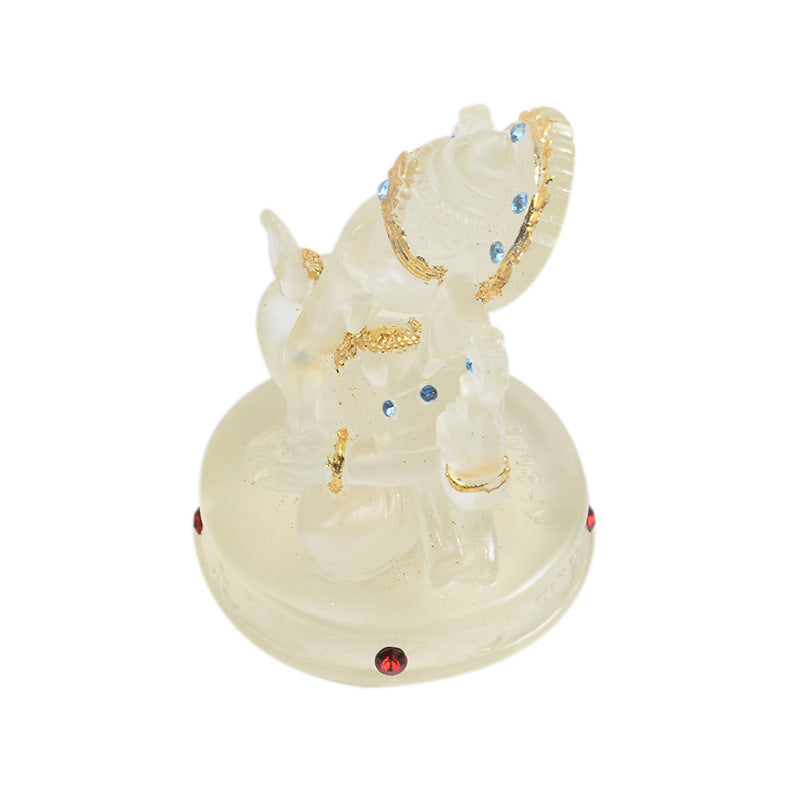 Luminous Ganesha Resin Sculpture