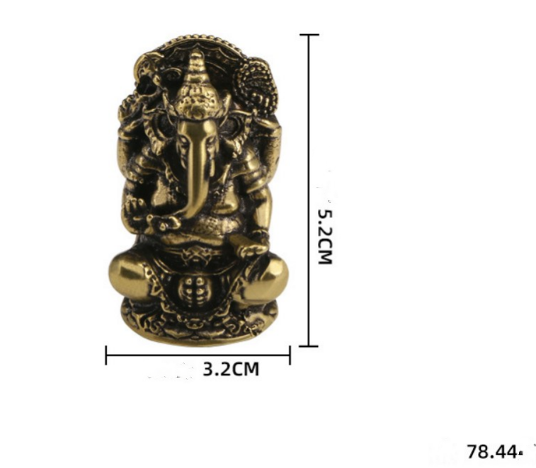 Tranquil Blessings Handcrafted Copper Ganesha Idol