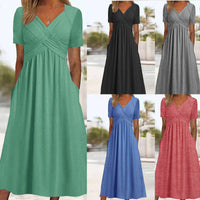 Mia | Short Sleeve A-Line Summer Dress