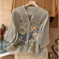 Mara | Artistic Cotton And Linen Top