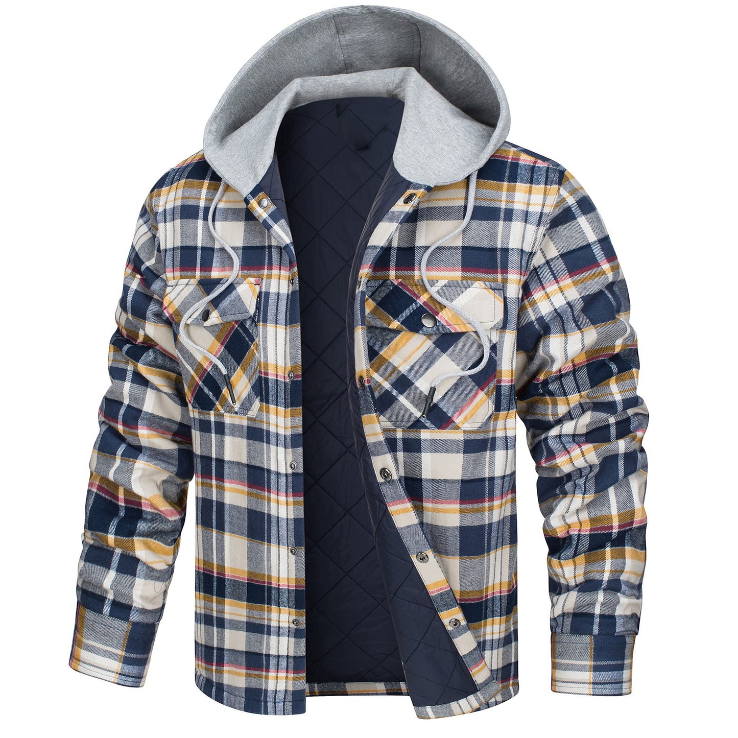 Verdickte, warme und lockere Herrenjacke mit Kapuze