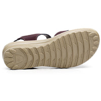 ElegantEase Leather Wedge Sandals