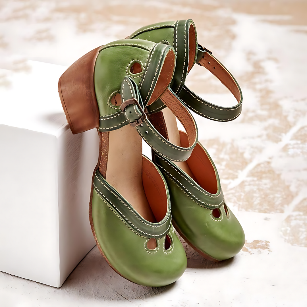 Berta | Mixed Colors Buckle Strap Sandals