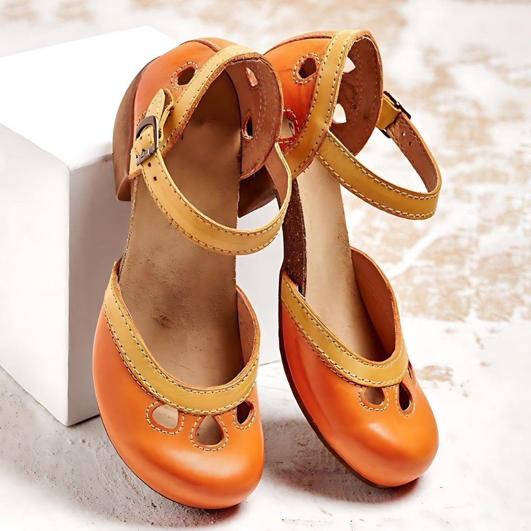 Berta | Mixed Colors Buckle Strap Sandals