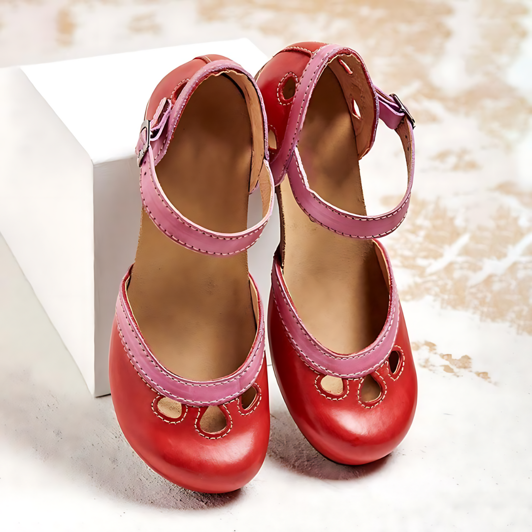 Berta | Mixed Colors Buckle Strap Sandals