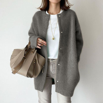 Weicher Strickmantel zum Abnehmen Sinn für Design Frauen Strickjacken lose Jacke Herbst und Frühling