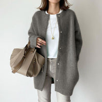 Nami | Soft Wool Blend Button-Up Knit Cardigan