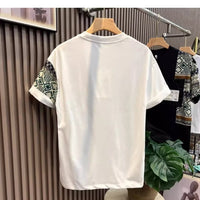 Men’s Slim Fit Patchwork T-Shirt | Summer Camouflage Style Tee
