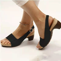 Mae™ | Buckle Comfort Stylish Orthopedic Peep Toe Heels Sandals