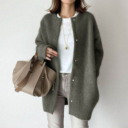 Weicher Strickmantel zum Abnehmen Sinn für Design Frauen Strickjacken lose Jacke Herbst und Frühling