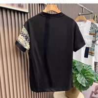 Men’s Slim Fit Patchwork T-Shirt | Summer Camouflage Style Tee