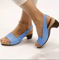 Mae™ | Buckle Comfort Stylish Orthopedic Peep Toe Heels Sandals
