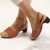 Mae™ | Buckle Comfort Stylish Orthopedic Peep Toe Heels Sandals