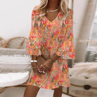 Sienna | 3D Floral Print Sleeveless Summer Dress