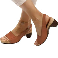 Mae™ | Buckle Comfort Stylish Orthopedic Peep Toe Heels Sandals