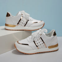 TrendyStride Comfort Low-Top Color-Block Thick Sole Sneakers