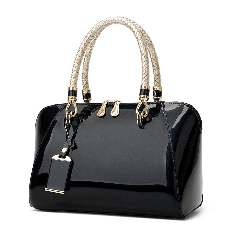 VogueGloss Patent Elegance Bag