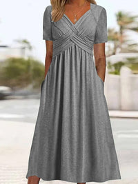 Mia | Short Sleeve A-Line Summer Dress
