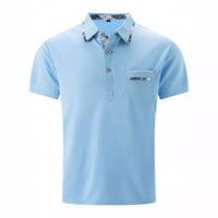 Men's Casual Short Sleeve Polo Shirt | Summer Bird Eye Comfortable Tee