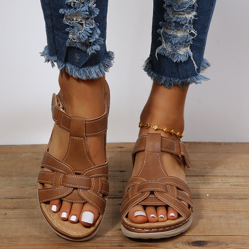 ClassicElegance Curve Plus Size Wedge Sandals