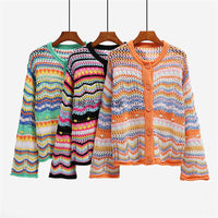 Isabella | Striped Cardigan Sweater Coat