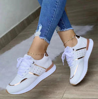 TrendyStride Comfort Low-Top Color-Block Thick Sole Sneakers