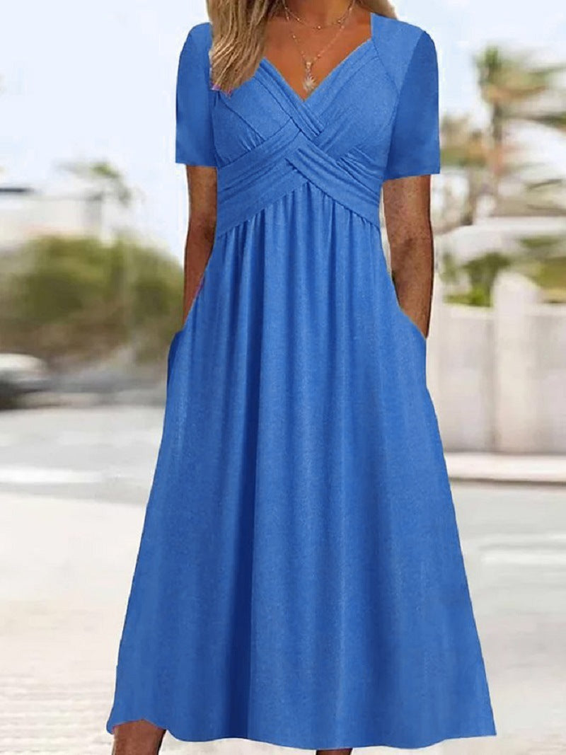 Mia | Short Sleeve A-Line Summer Dress