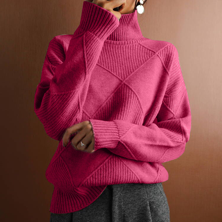 Lucia™ | Rollkragenpullover aus gestricktem, lockerem Pullover