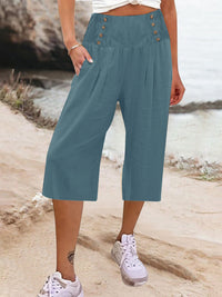 Hillevi Cotton & Linen Cropped Summer Pants