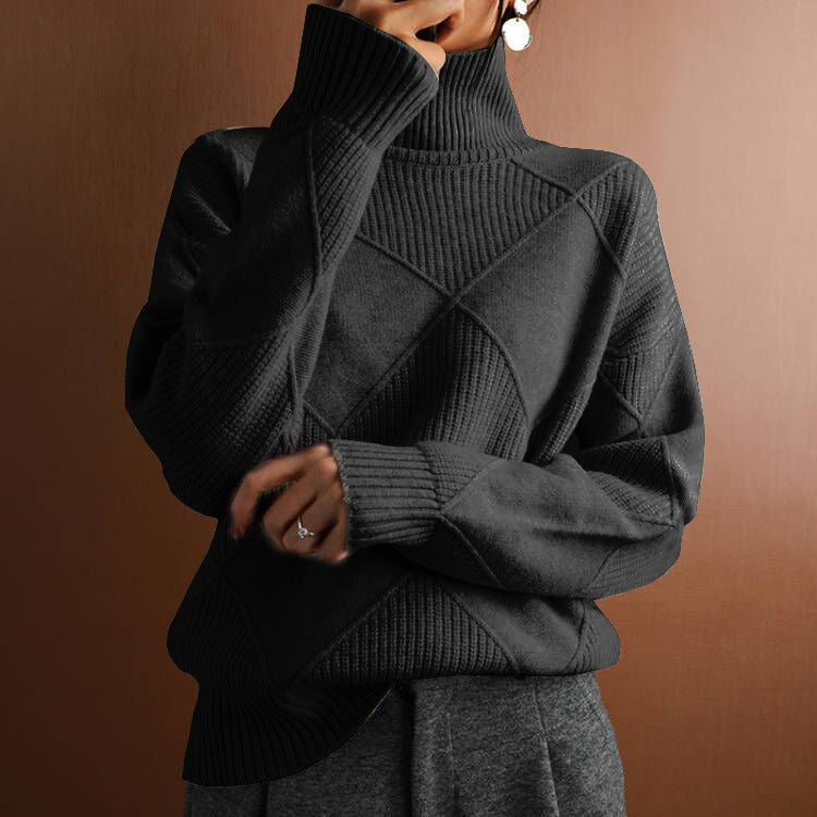 Lucia™ | Rollkragenpullover aus gestricktem, lockerem Pullover