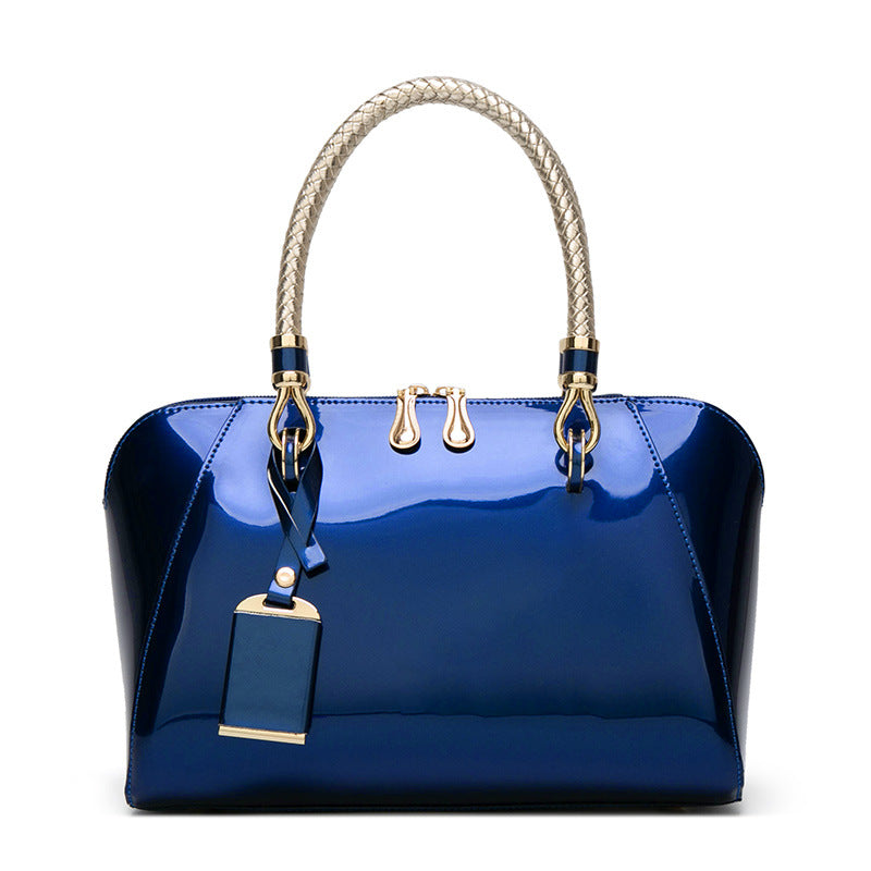 VogueGloss Patent Elegance Bag
