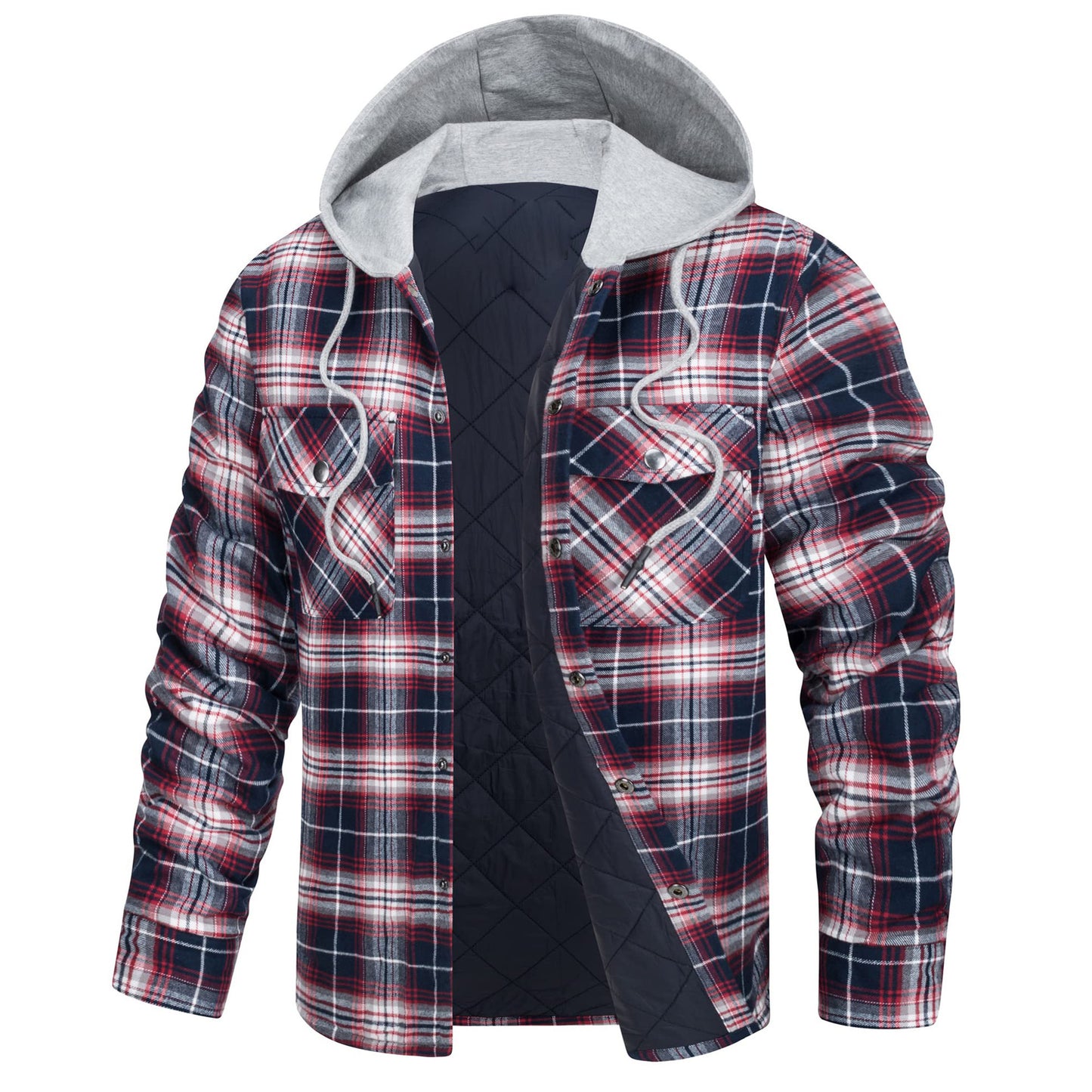 Verdickte, warme und lockere Herrenjacke mit Kapuze