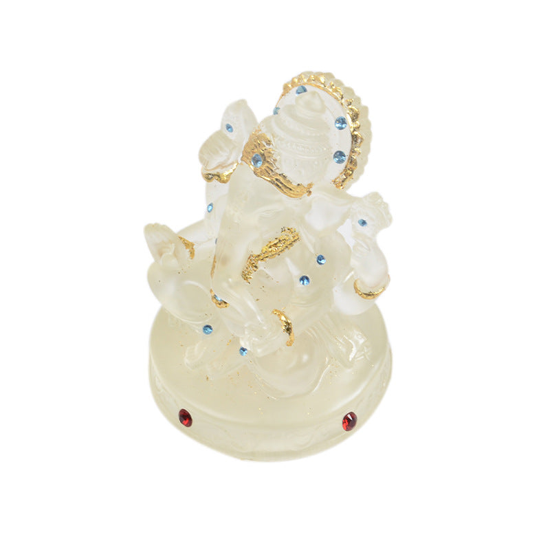 Luminous Ganesha Resin Sculpture