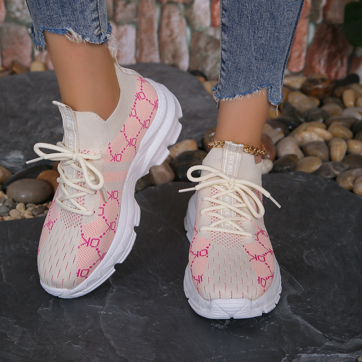 OrthoFit Lace-Up Walk Ease Breathable Shoes