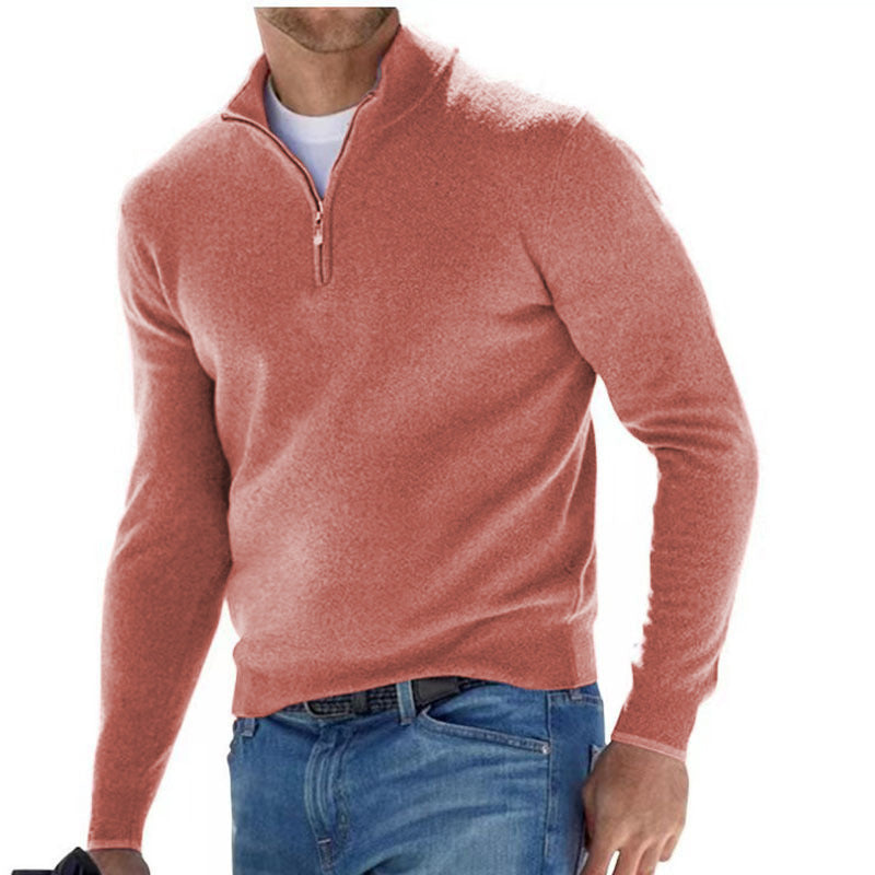Liam | Men’s Zip Neck Wool Blend Sweater