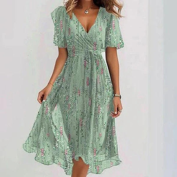 Jessa | Floral Chiffon Summer Dress for Women
