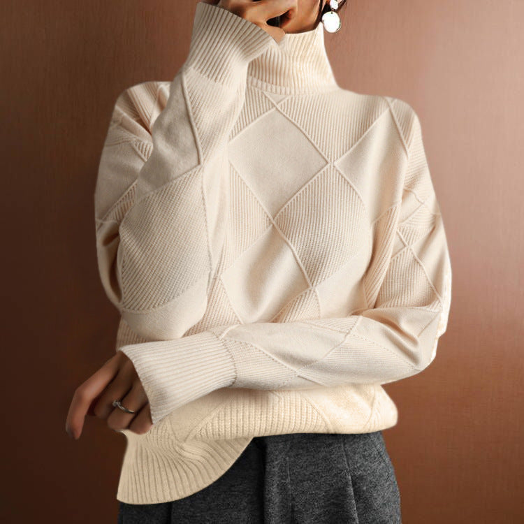 Lucia™ | Rollkragenpullover aus gestricktem, lockerem Pullover